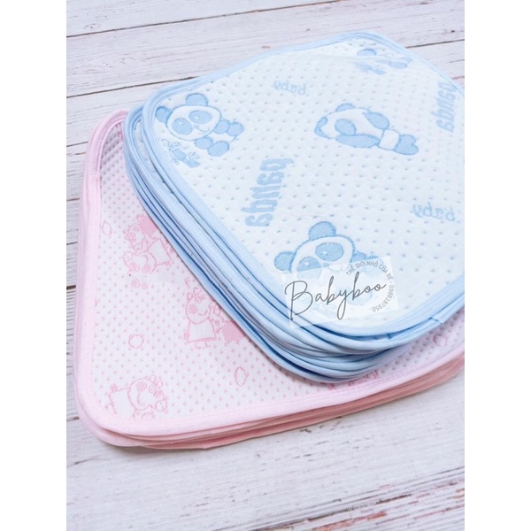 Tấm lót chống thấm vải xốp 4 lớp thay bỉm cho bé sơ sinh 30x30 cm [ babyboo]