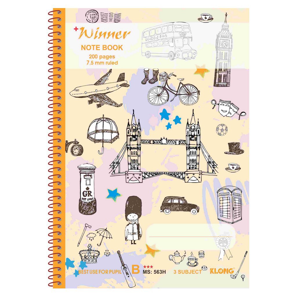 Vở Kẻ Ngang Klong Winner - 200 Trang - Ms 563H