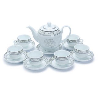 Bộ bình trà chim lạc gốm sứ bát tràng -t592-h