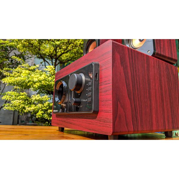 [XÃ KHO] Loa vi tính SUNSURE Q60 thùng loa bằng gỗ hàng cao cấp âm thanh hay bass treble đầy đủ giá rẻ chính hãng
