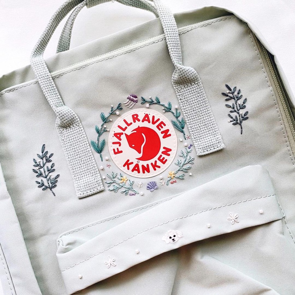 Balo Kanken Thêu Tay Unisex Đủ Màu Đủ Size