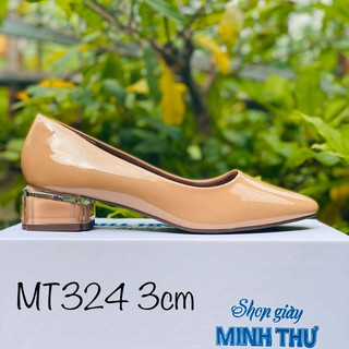 Giày cao gót công sở mũi vuông gót trụ 3cm MT324