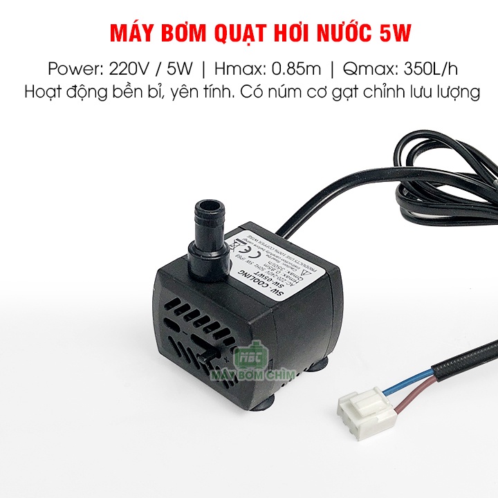Máy bơm quạt hơi nước 5w | Dùng cho quạt DAIKIO, SUNHOUSE, MEDIA loại nhỏ | Máy bơm chìm