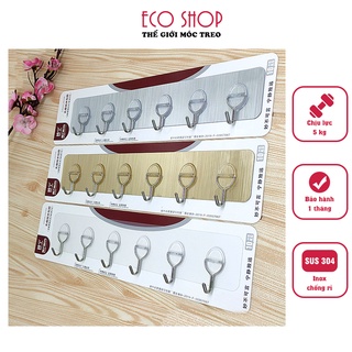 Móc dán tường chịu lực lên tới 10kg - tấm móc dán tường siêu dính 6 móc - ECO MD22