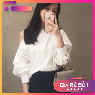 Áo trắng lệch vai xinh xắn