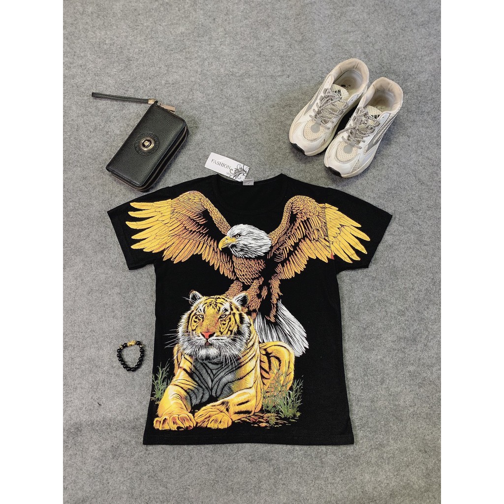 Aó Phông Nam In Hình 3D Hổ Đại Bàng Chất Thun Mát Mẻ - AP02 - Shop VK_Clothes