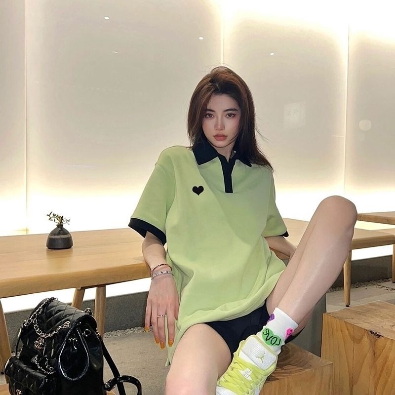 Áo Thun Tay Ngắn Màu Sắc Thời Trang Mùa Hè Dành Cho Nữ