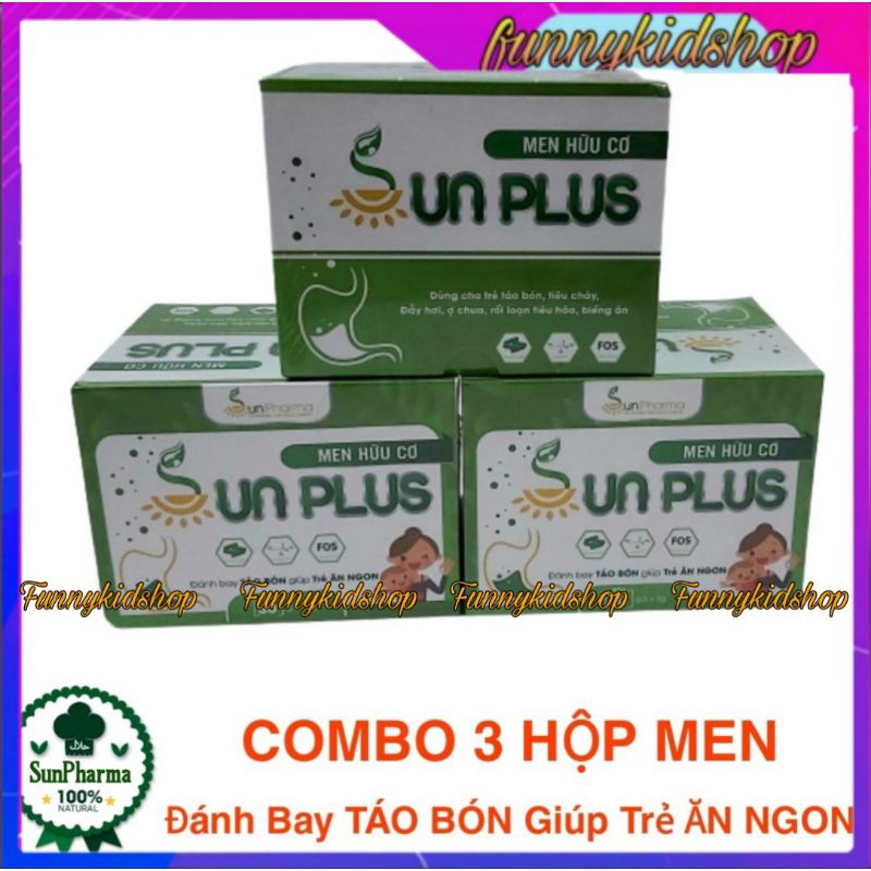 Combo 3 Hộp Men Hữu Cơ Sunplus - Sunplus Men hữu cơ nhập khẩu