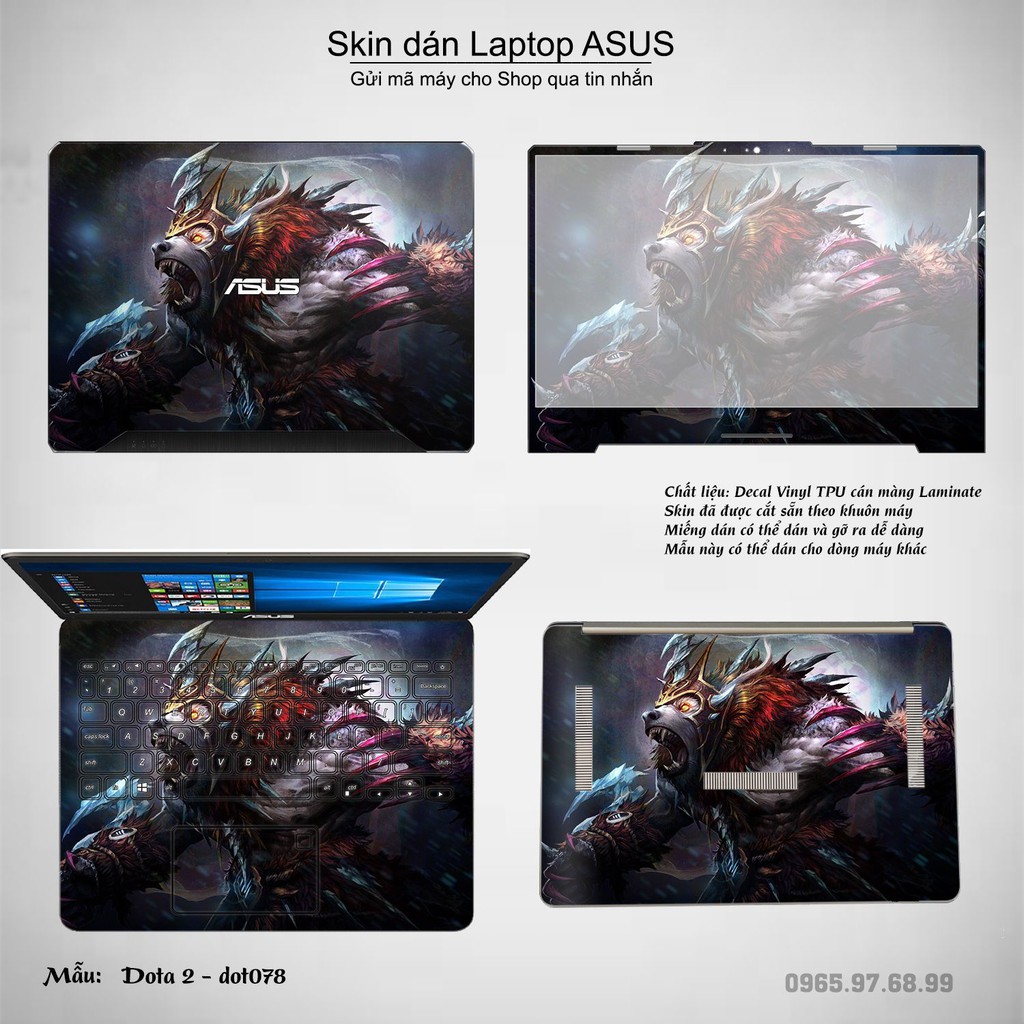 Skin dán Laptop Asus in hình Dota 2 _nhiều mẫu 13 (inbox mã máy cho Shop)