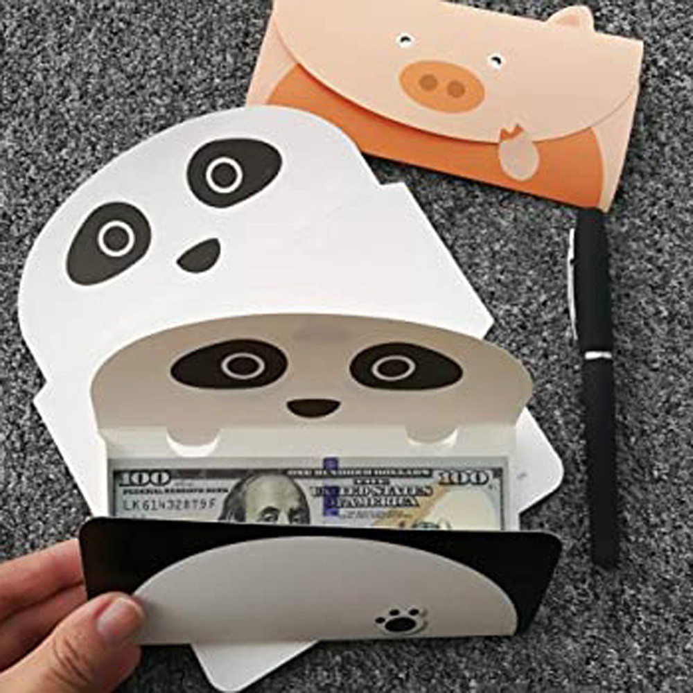 Set 81 Bì Thư Giấy Hình Gấu Trúc Dễ Thương Thẻ