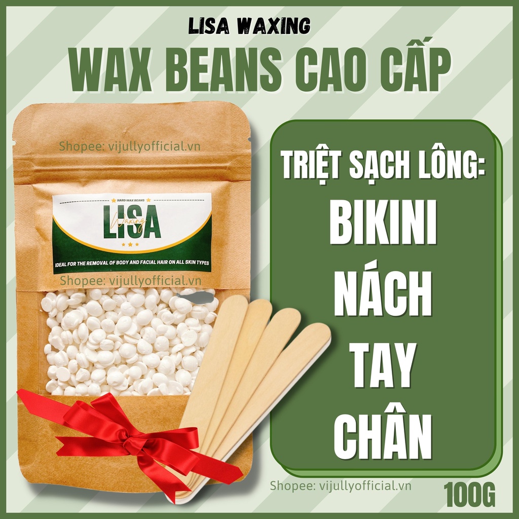 Sáp wax lông, triệt lông, tẩy lông vĩnh viễn cao cấp nhập khẩu hard wax beans Premier, sáp wax nóng chất lượng cao 100g