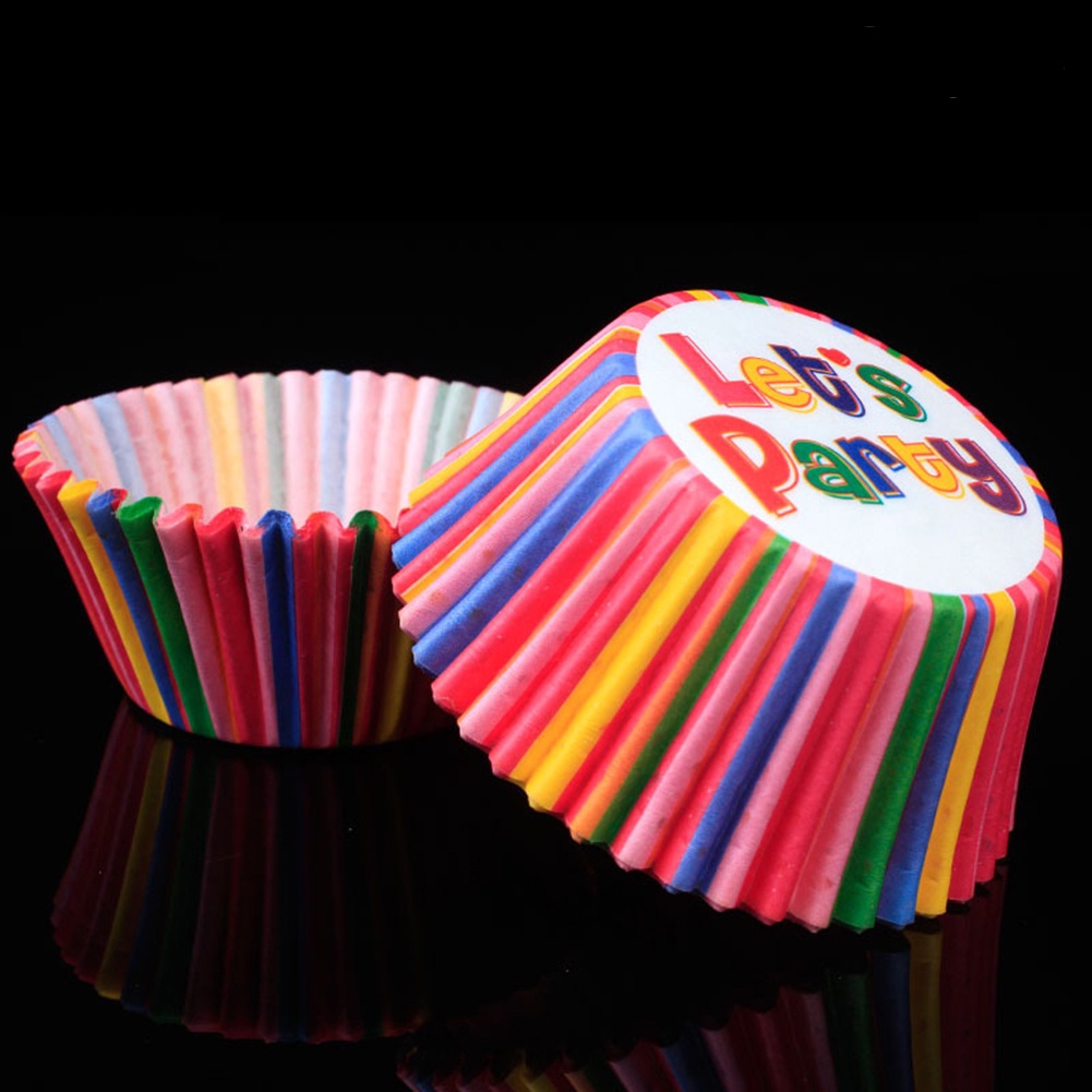 Set 100 Cốc Giấy Đựng Bánh Cupcake / Socola Trang Trí Dễ Thương