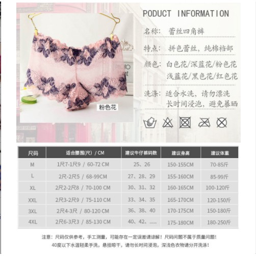 L-4XL Sexy Lace Mesh Flower Panties Plus Size High Waist Triangle Women Comfortable Underwea Briefs | BigBuy360 - bigbuy360.vn