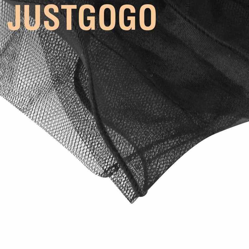 Justgogo Women Turban  Black Layered Religious Customs Style Headwear Turbans for Scarf Headwraps