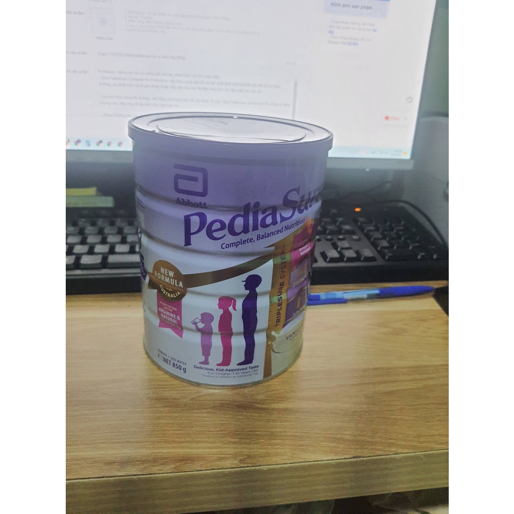 (Date t4/2024)Sữa pediasure úc vị vani hộp 800g