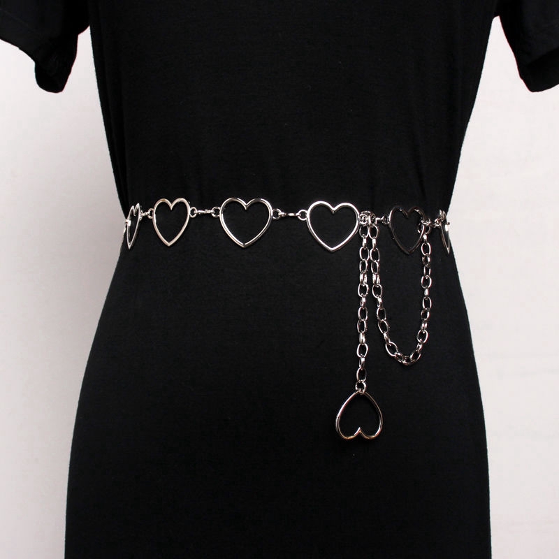 Thắt lưng phối dây xích phong cách thời trang đơn giản cho phái nữ