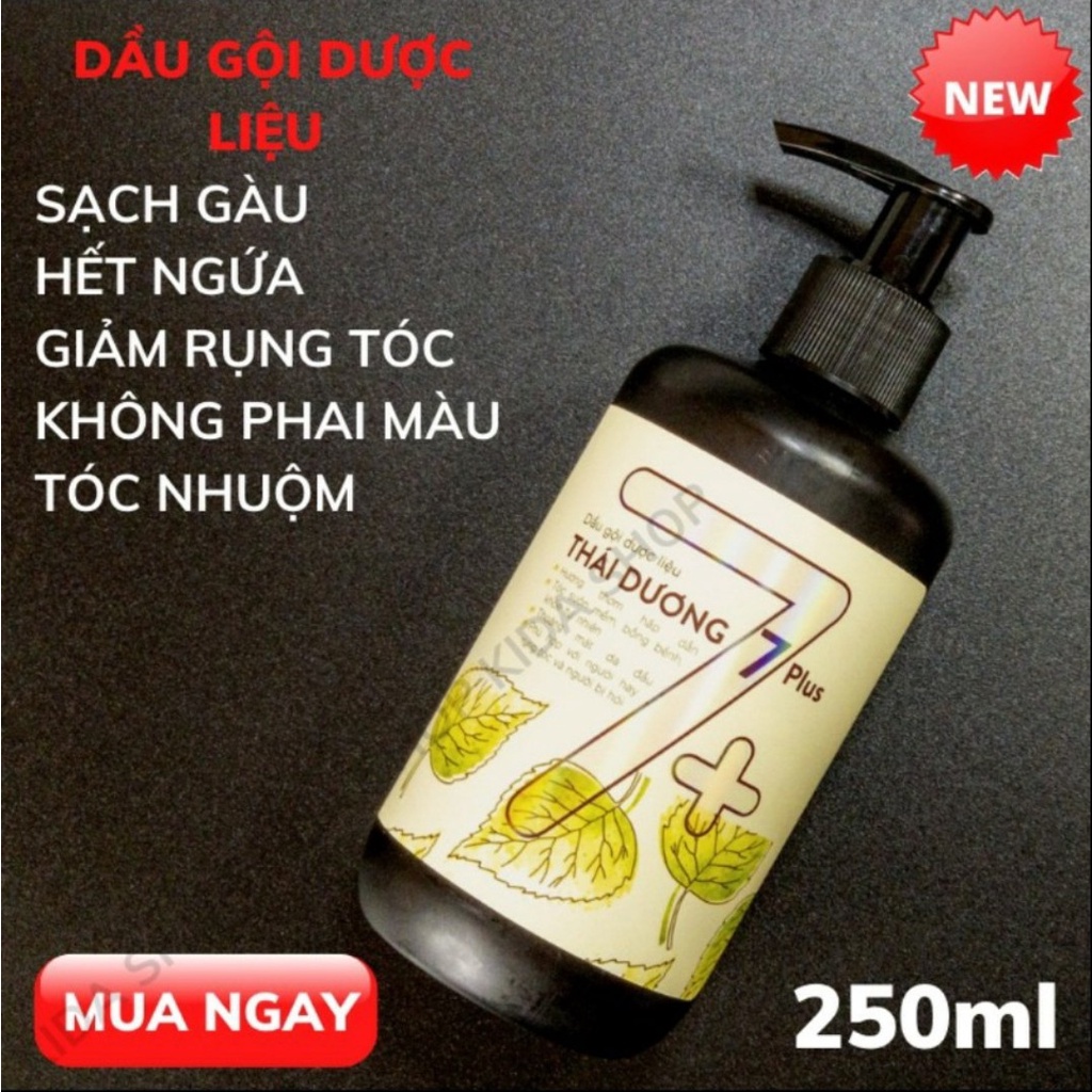 Dầu Gội Dược Liệu Thái Dương 7 và 7 Plus - Sao Thái Dương Phục Hồi Tóc Rụng Và Hư Tổn 200ml-250ml