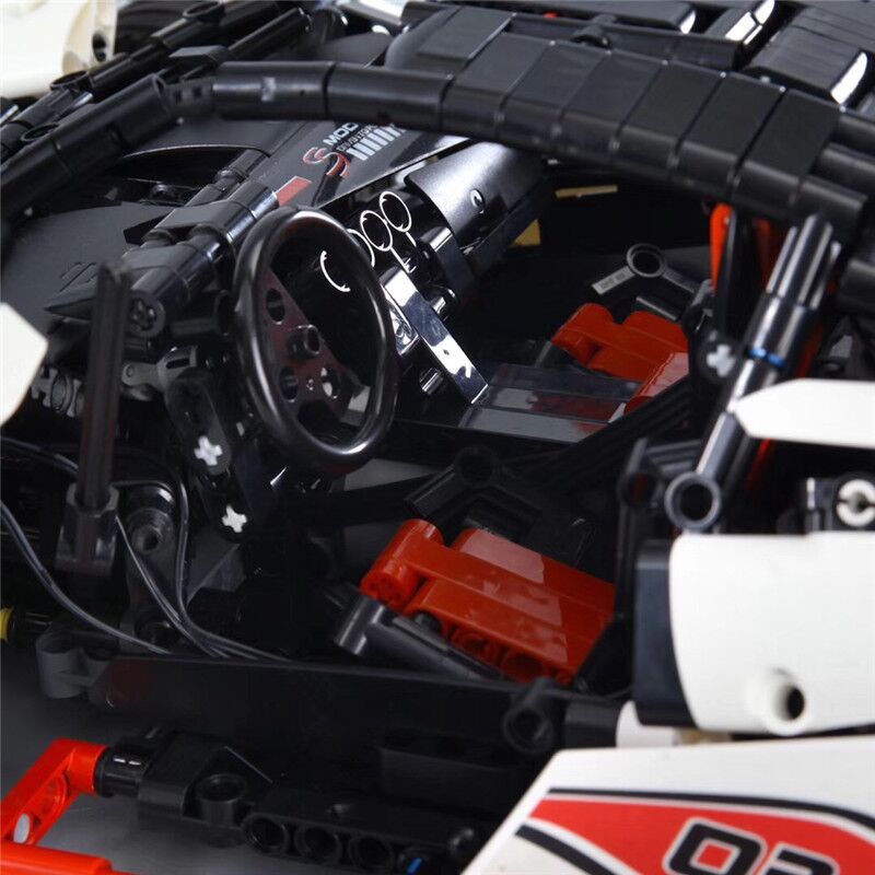 Mẫu Lắp Ráp Siêu Xe Mould king 13067 RC White Racing Car MOC-3918 ICARUS