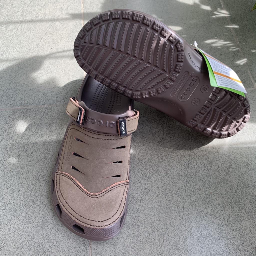 Dép sục đi mưa chống hôi chân Yukon Sport Clog màu Nâu nhạt cho nam