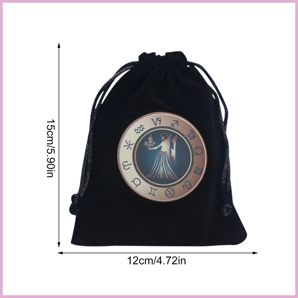 Túi Dây Rút mini Đựng Thẻ Đồ Chơi Trang Sức Màu Đen Bí Ẩn Thần Kỳ Dành Cho Gia Đình (Op)