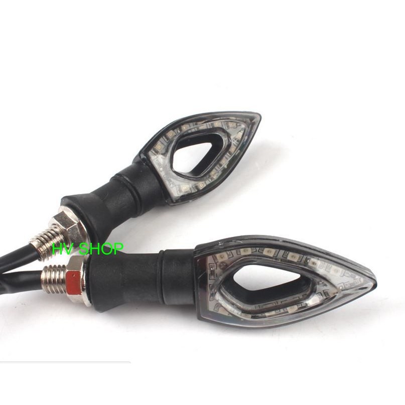 Bộ 2 Đèn Xi Nhan Hv shop Độ Xe Máy tam giác