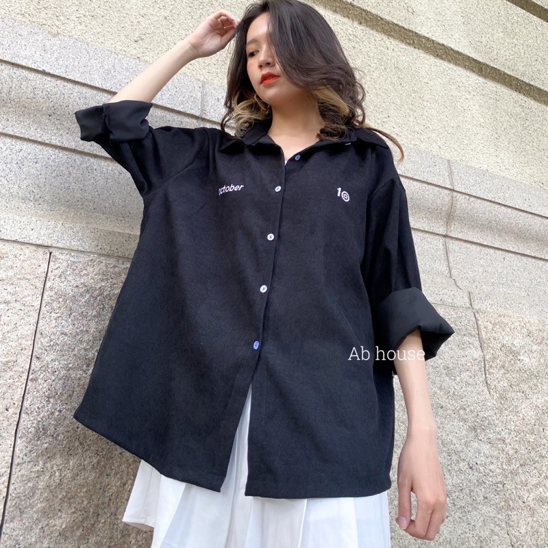 Áo Sơ Mi Nhung Form Rộng BIGSIZE YOYO Unisex Nam/Nữ (Ảnh thật /Có Sẵn) | BigBuy360 - bigbuy360.vn