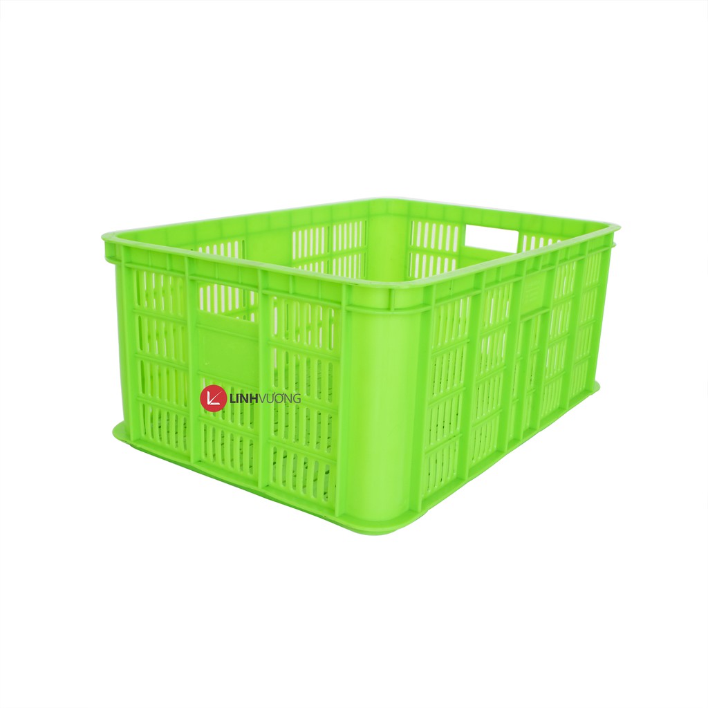Sóng nhựa hở cao 2,5 tấc dài 61cm rộng 42cm, chịu được nhiệt độ kho lạnh