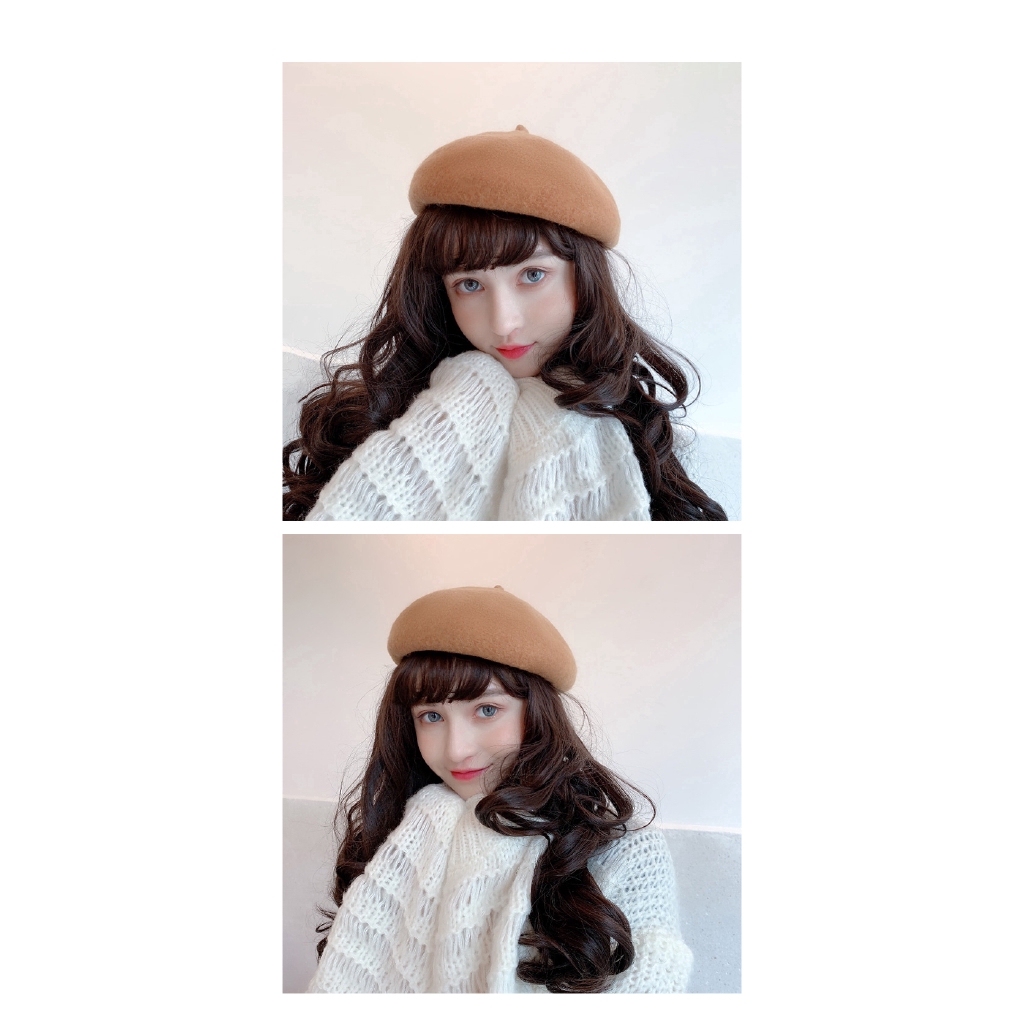 Mũ beret len thiết kế thời trang nữ thanh lịch