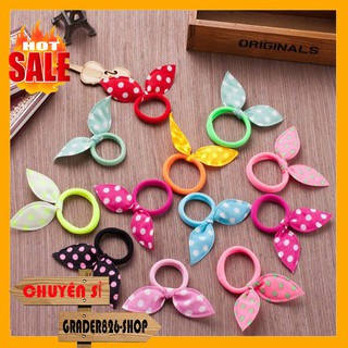 Dây Buộc Tóc - Dây Cột Tóc Tai Thỏ Siêu Dễ Thương Nhiều Mẫu ( Giao Ngẫu Nhiên ) - SOUDEIN9