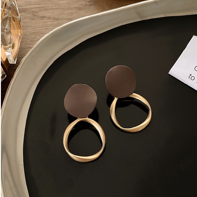 Bông tai kim loại kiểu dáng tùy chọn phong cách vintage thời trang