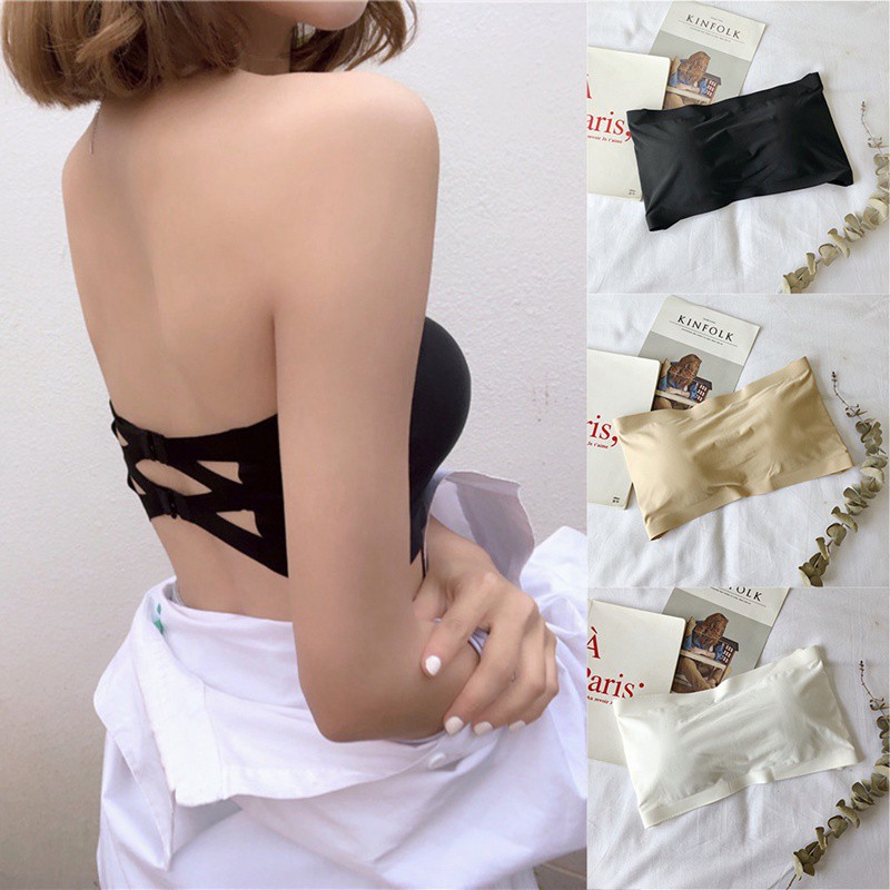 Áo ngực không dây bằng lụa lạnh