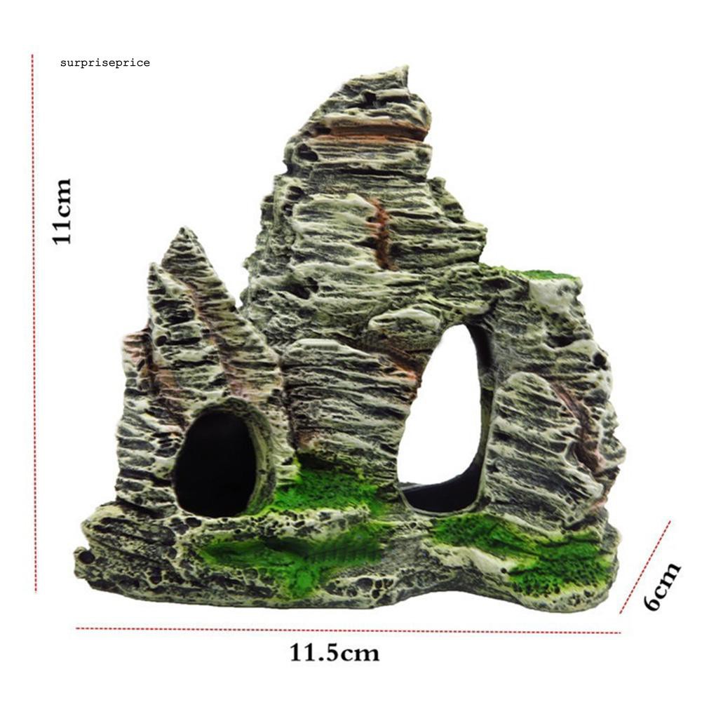 Đá rêu nhân tạo hình núi dùng để trang trí hồ cá