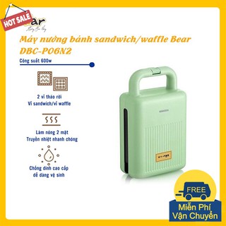Máy kẹp nướng bánh mỳ Bear DBC-P06N2, máy nướng bánh waffle, Bánh kẹp tổ ong