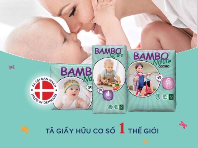 Bộ Tã Giấy BAMBO NATURE Size M 33 miếng