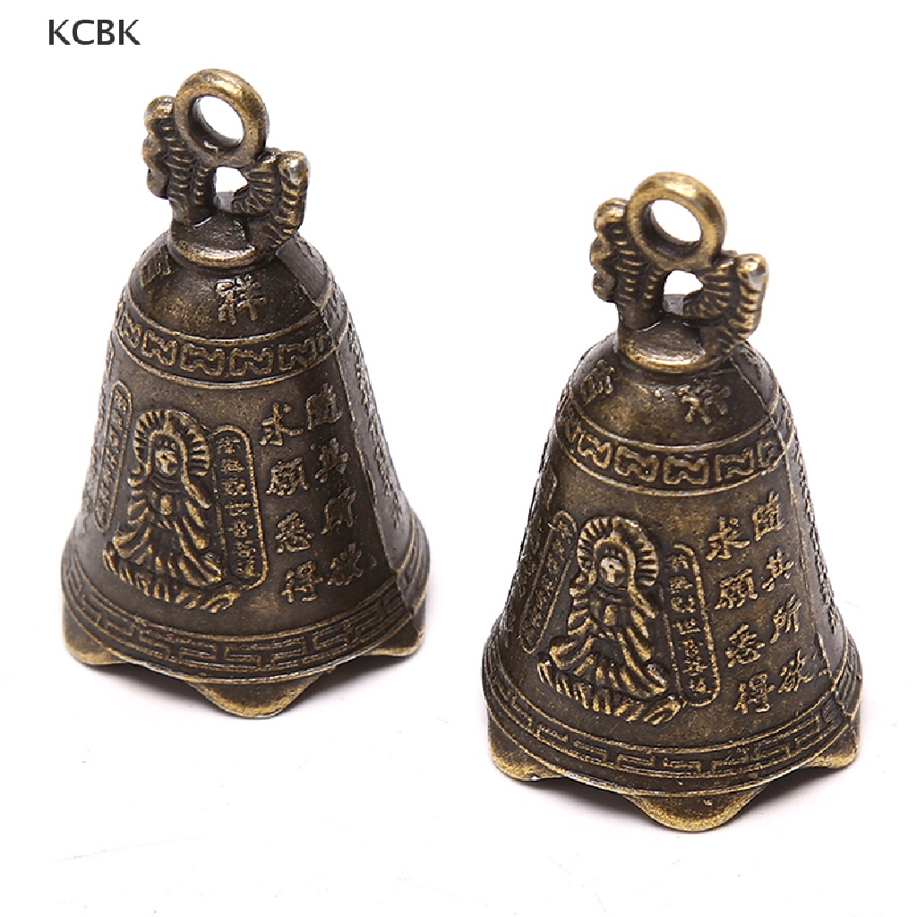 KC Chinese Mini Sculpture Pray Guanyin Buddha Bell DIY Wind chime Pendant Decor BK