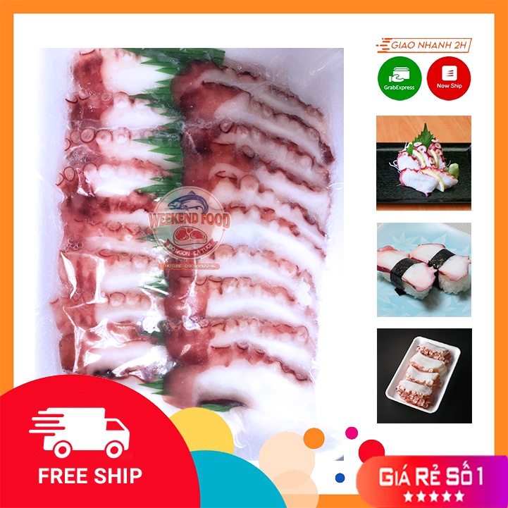 [GIAO NHANH TPHCM 2H] - Bạch tuộc luộc sushi cắt lát (20 MIẾNG/160G) - [HÀNG CHUẨN NHÀ HÀNG]