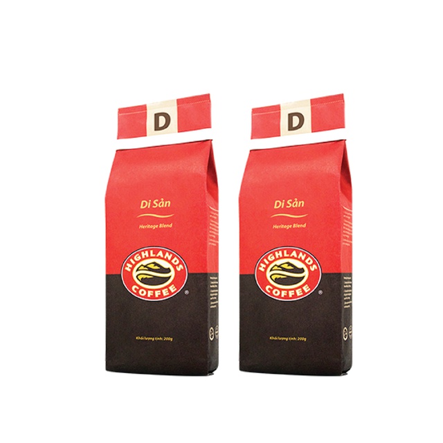 Combo 2 gói Cà phê rang xay Di sản Highlands Coffee 200g/gói | BigBuy360 - bigbuy360.vn