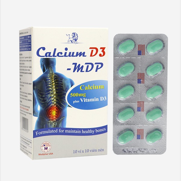 Calcium D3 MDP - Bổ sung canxi, vitamin D3 cho bà bầu và phát triển chiều cao cho trẻ (Hộp 100 viên) | Thế Giới Skin Care