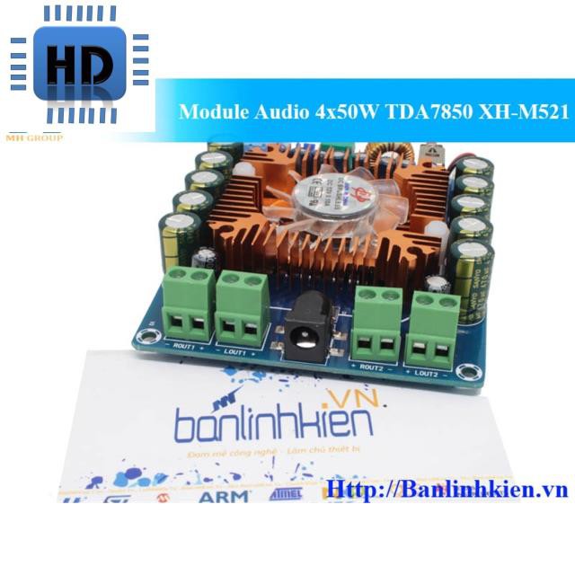 [HD] Module khuếch đại âm thanh chất lượng cao MD  Audio 4x50W TDA7850 XH-M521