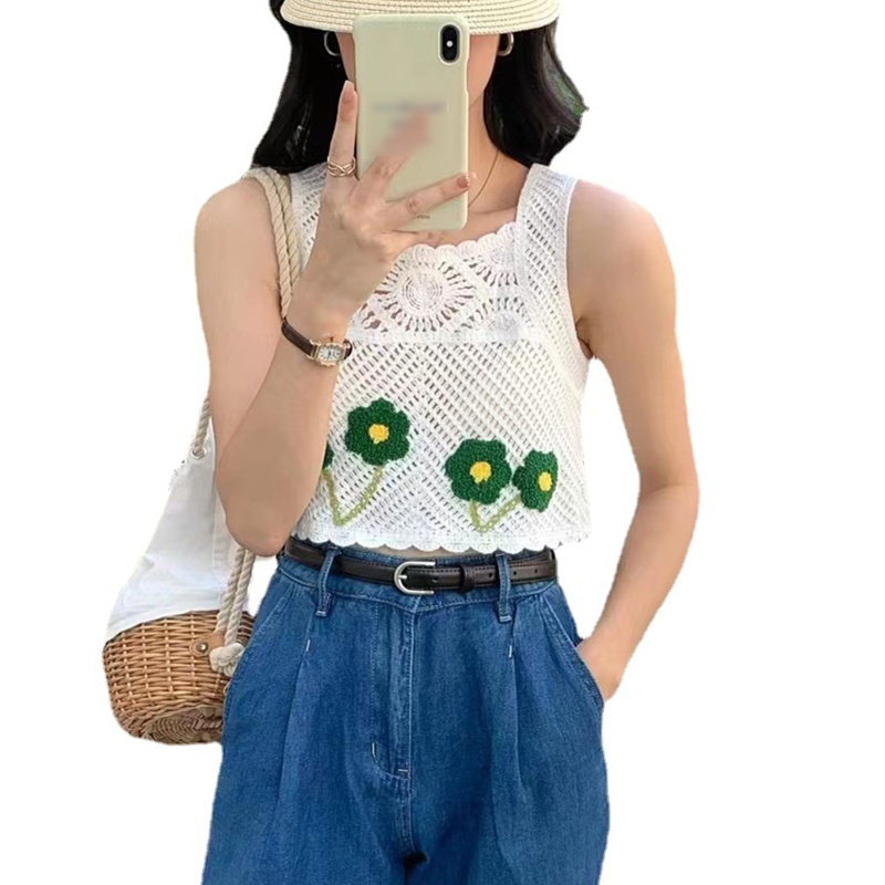 Áo Lửng Không Tay Họa Tiết Thổ Cẩm Quyến Rũ Cho Nữ