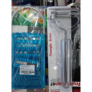 Combo 2 món: Dụng cụ bào gọt củ quả 3 trong 1 bằng inox và Dụng cụ gọt (nạo) bào củ quả thành sợ đa năng bằng thép inox