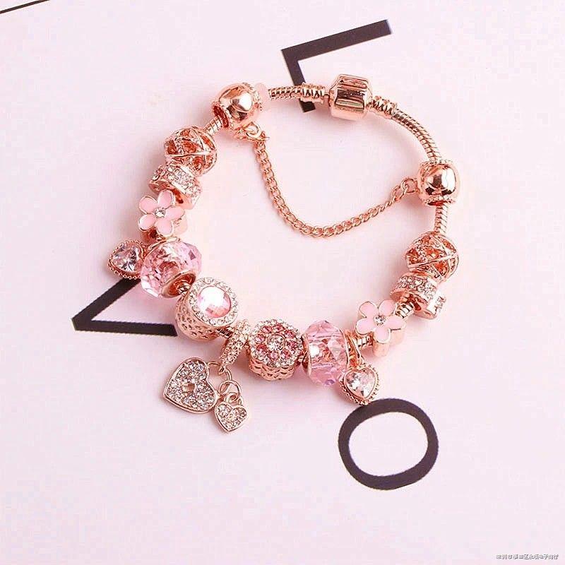 Vòng Tay Bạc 925 Họa Tiết Hoa Mộc Lan Dễ Thương Thời Trang