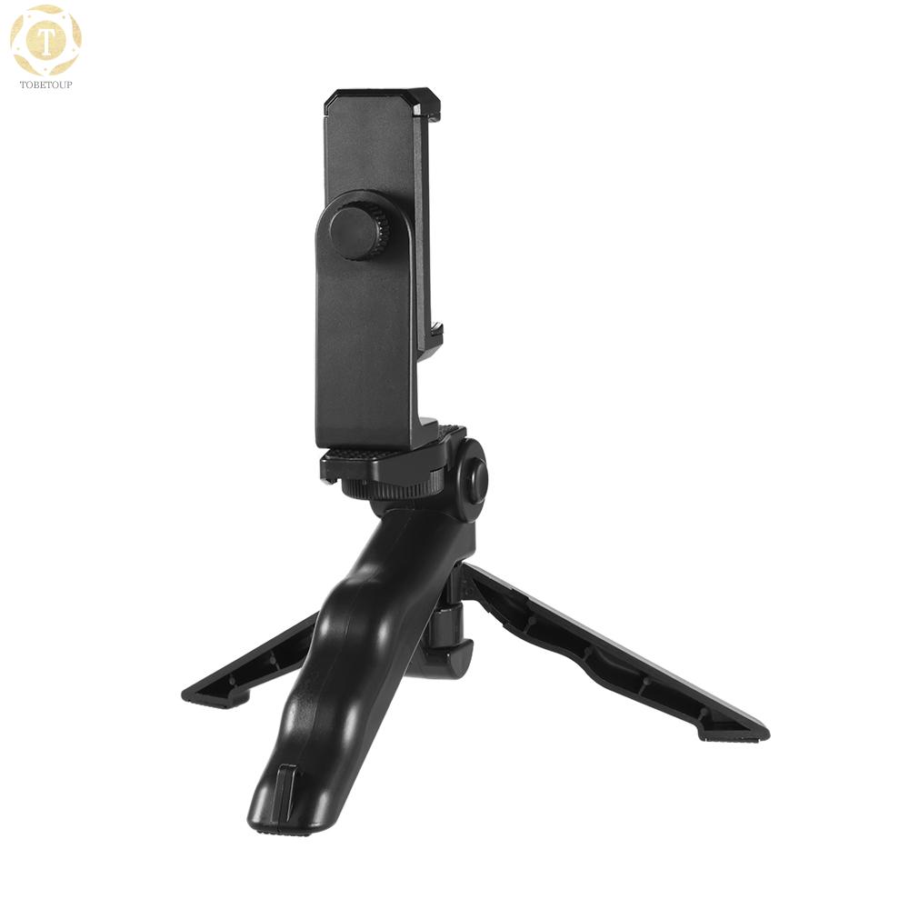Shipped within 12 hours】 Universal Mini Phone Tripod Stand Handheld Grip Stabilizer with Adjustable Smartphone Clip Holder Bracket for iPhone 7 Plus/7/6/6 Plus/6s/ for Samsung Galaxy S7/S6 Stabilizer [TO]