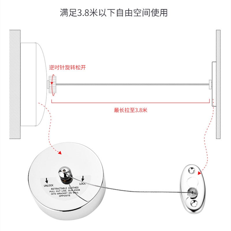 Dây Phơi Quần Áo Vô Hình Bằng Inox Chuyên Dùng