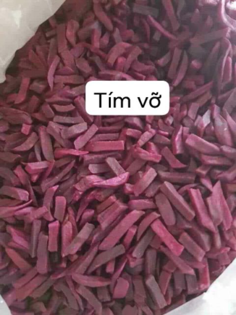 Khoai lang tím sấy vỡ cánh 1kg
