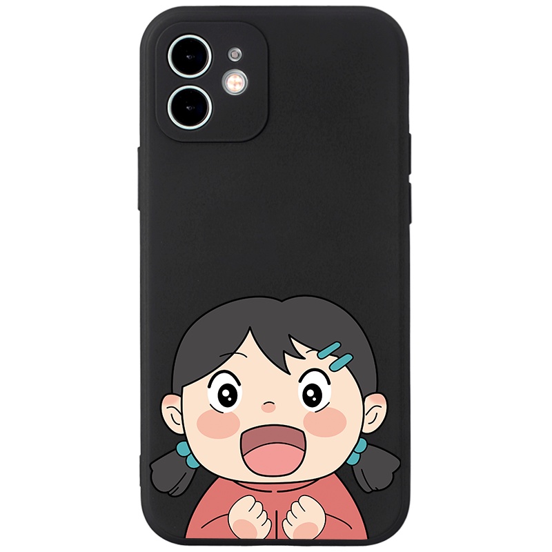 Ốp lưng JURSUE hoạt hình cặp đôi dễ thương đẹp cho iPhone 13 12 11 Pro Max SE 2020 X XR XS ip 8 7 6 6S Plus kute Y168