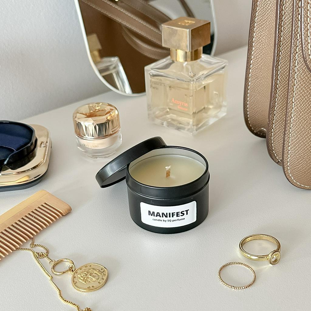 Nến thơm Vuông sq perfume handmade size mini dễ thương an toàn tiết kiệm dễ ngủ
