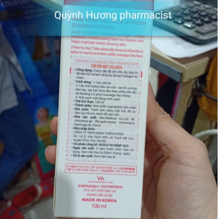 Sữa rửa mặt Premium COLLAGEN 100ML giúp cấp ẩm cho da