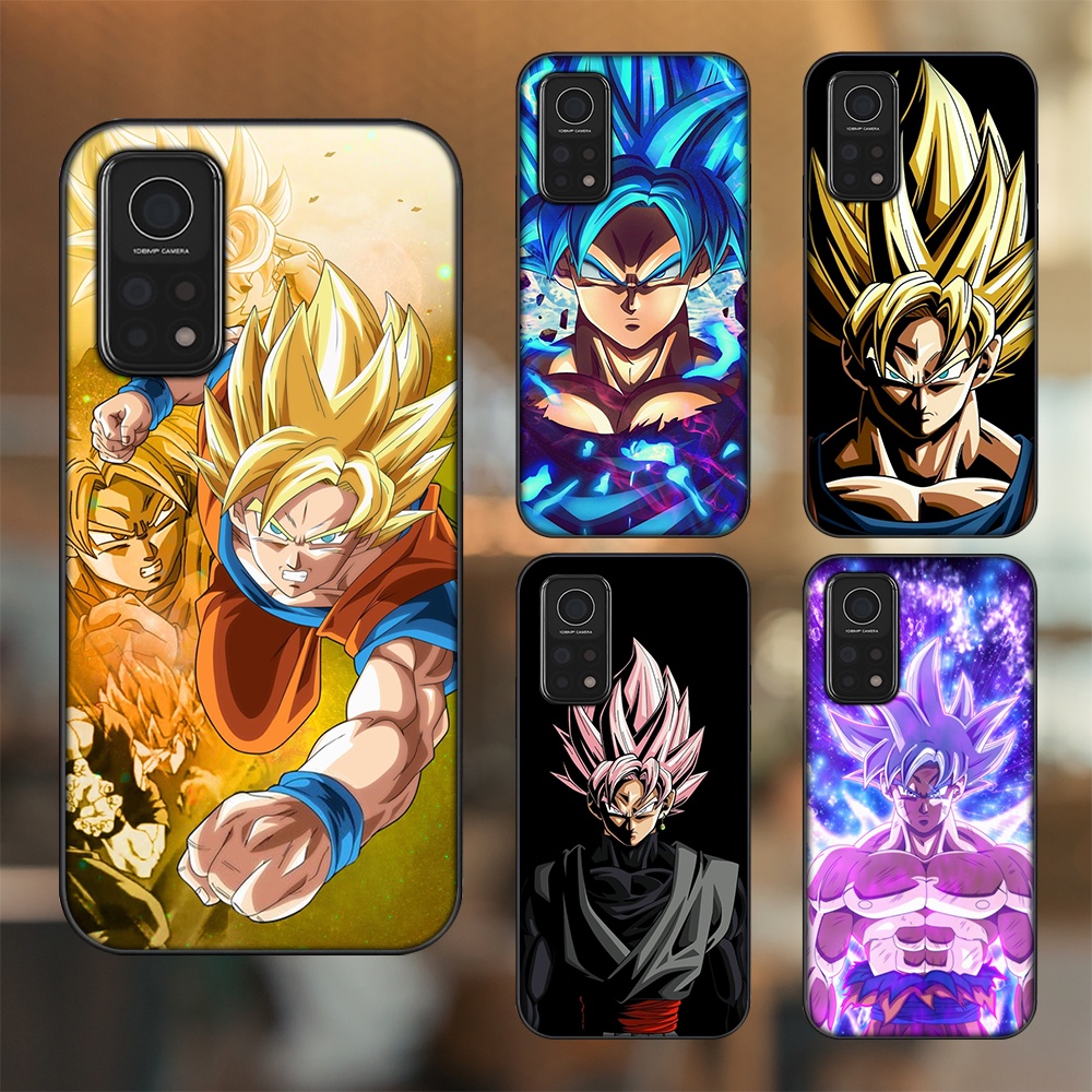 Ốp lưng Xiaomi Mi 10T Pro 5G viền đen in hình Goku Dragon Ball