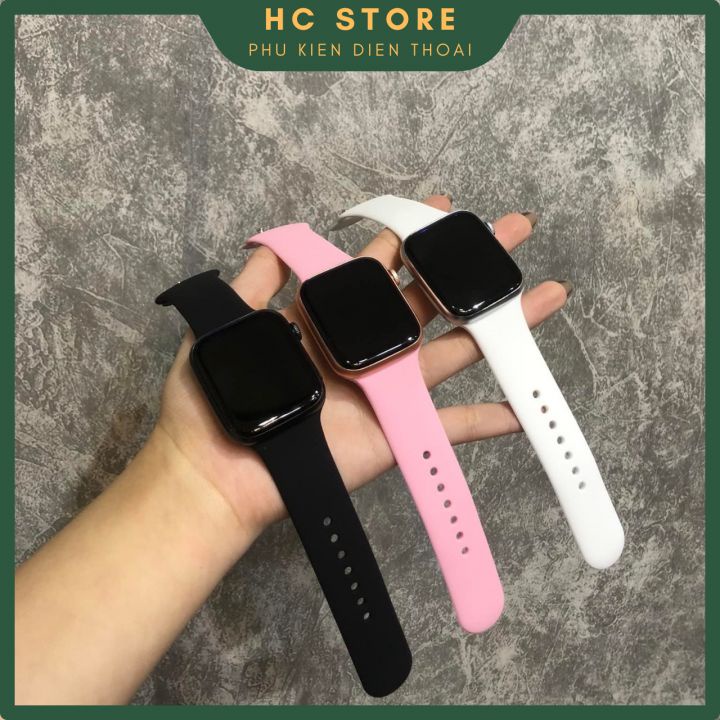 Đồng hồ thông minh Watch Series 7 Logo Táo, Tràn viền, Nghe Gọi, Sạc không dây, Thay hình nền, Chơi game, Tiếng Việt